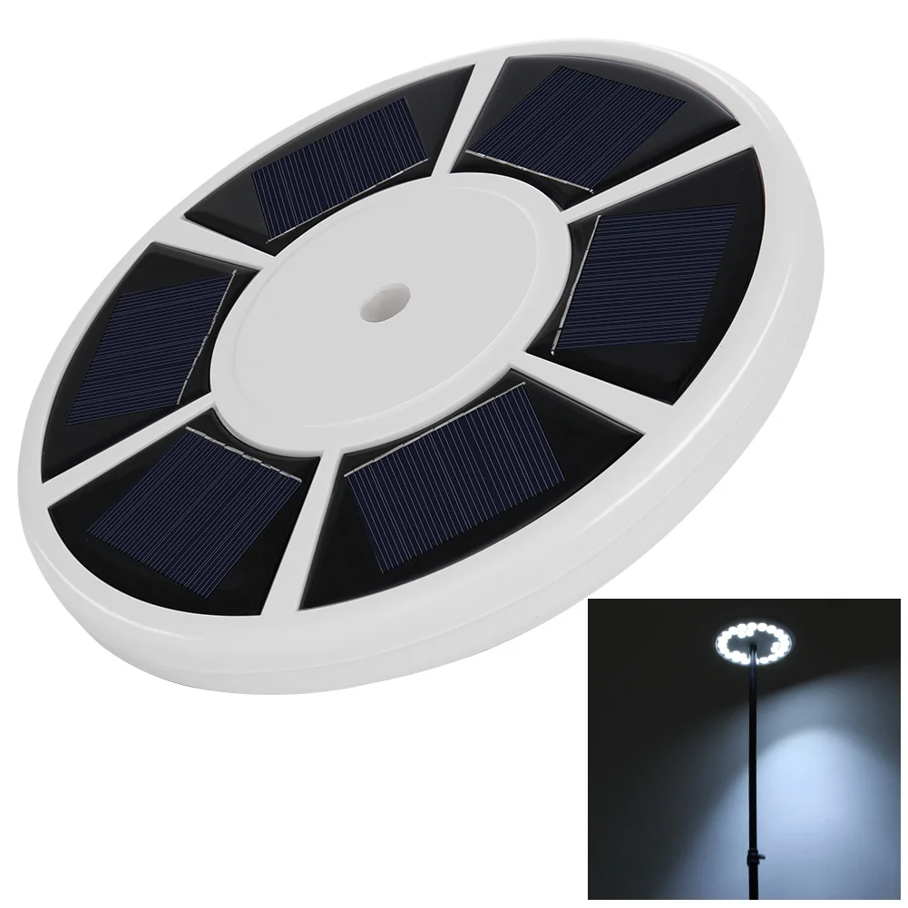 

26 LED Solar Power Flag Pole Lights Weatherproof Flagpole Downlight Auto On/Off Night Lighting LB88
