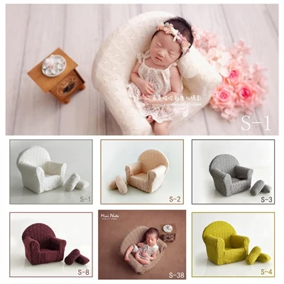 baby sofa cover & pillow newborn photography prop baby seats cover prop baby posing Studio Infant Photoshoot Accessories