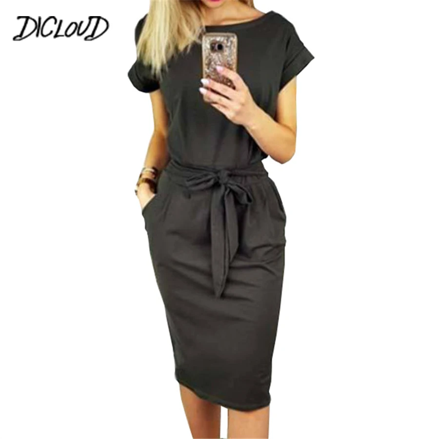 

DICLOUD 2018 Summer Dress Women Casual Vintage Dress Sexy Bandage Bodycon Short Sleeve Dresses Plus Size Sundress Vestido 3XL