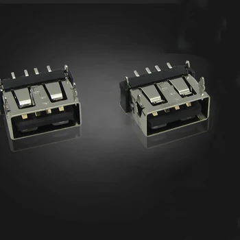 

10pcs Micro Usb Connector Plug AF2.0 Female Seat 10.6 Short Body Patch Two Feet crimping Coil Shell USB Connector Socket