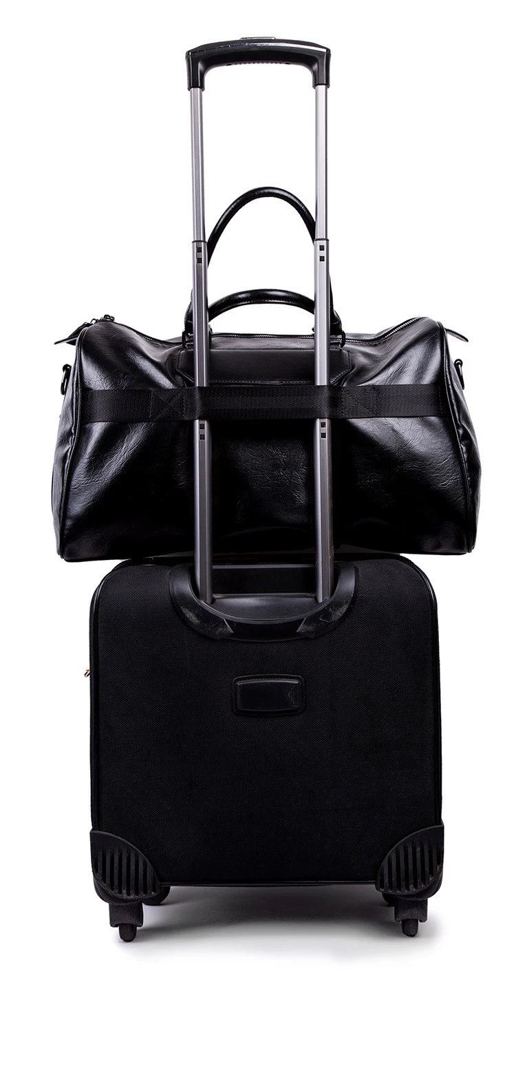 Модные кожаные мужские дорожные сумки, водонепроницаемый чемодан, спортивная сумка, большая вместительность, сумки для багажа, повседневная кожаная сумка высокого качества