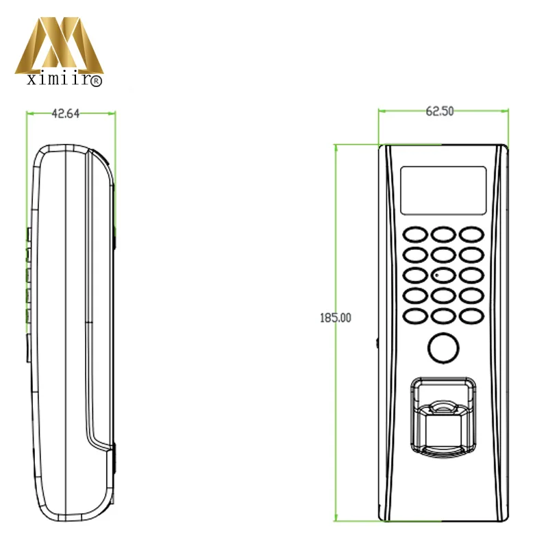 Дактилоскопический контроль доступа ZK TF1700 с rfid-картой система контроля допуска к двери и рабочего времени часы