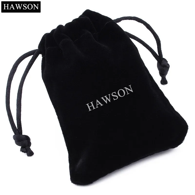 Кожаный браслет HAWSON для мужчин и женщин, черный полированный Матовый Серебряный браслет из нержавеющей стали, лучшие ювелирные аксессуары