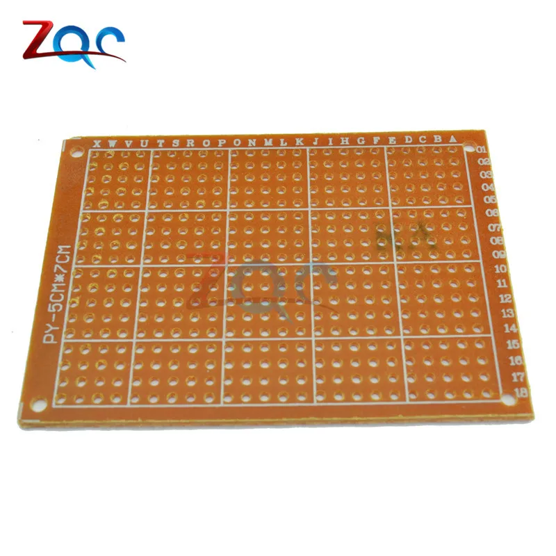 10 шт. 5*7 PCB 5x7 PCB 5 см 7 см DIY Прототип бумага PCB универсальная плата желтый