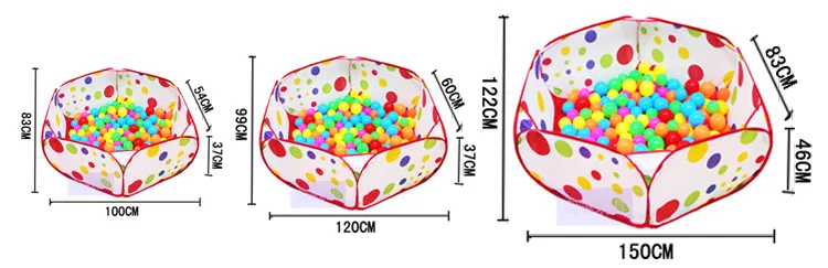 Складные детские игрушки палатка для океанских шариков Детские шарики для игры, бассейн с корзиной для игр на открытом воздухе в помещении большая палатка для детей мяч яма - Цвет: 1M no Basket