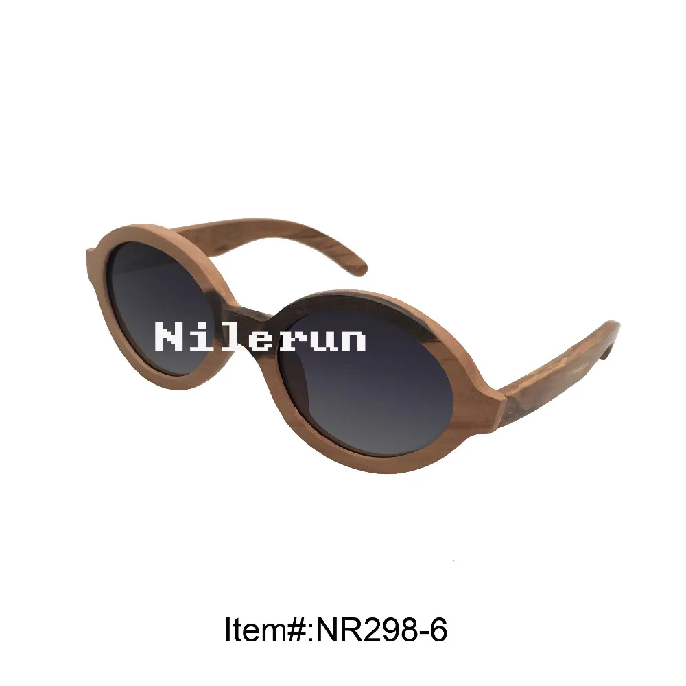 

fashion oval wood sunglasses