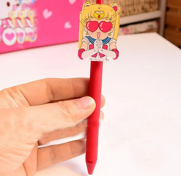 3 шт 0,5 мм Новинка Kawaii Сейлор Мун Красивая умная мультипликационная гелевая ручка для девочек ручка для подписи школьные офисные принадлежности подарок