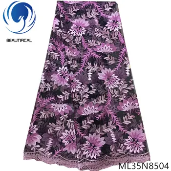 

BEAUTIFICAL High Quality Tulle Embroidery Lace Fabric African Net Lace 2019 Wedding Nigerian Lace ML35N85