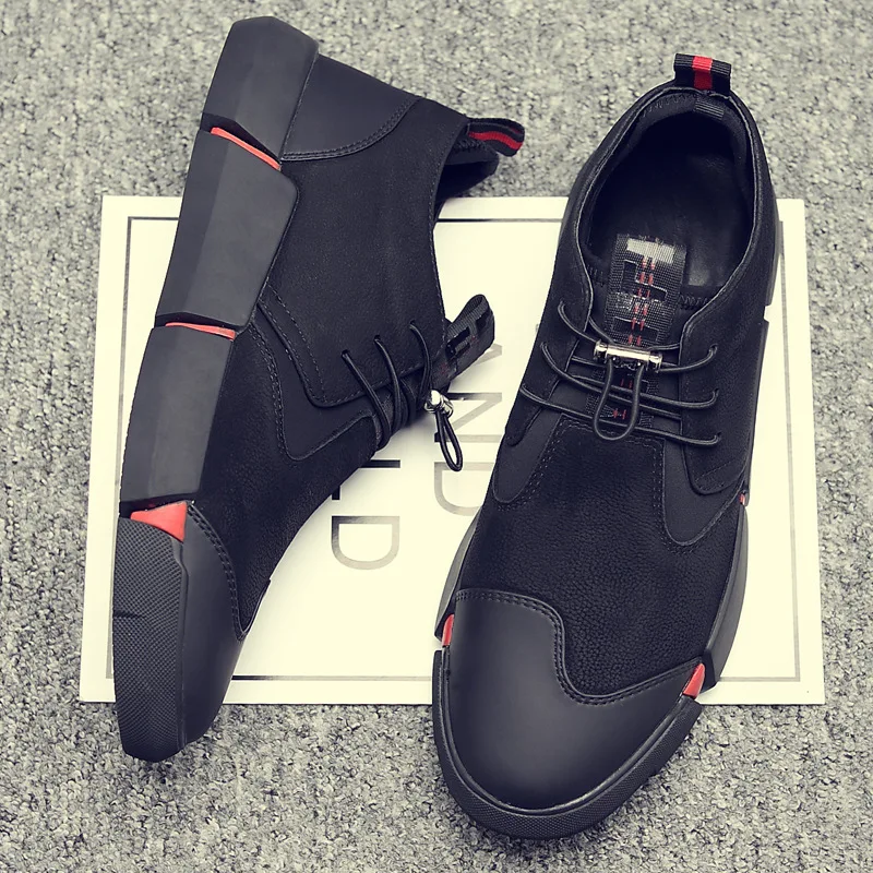 

Men's leather sneakers summer fashion casual shoes comfortable breathable walking mesh shoes black men's shoes large size 37-47