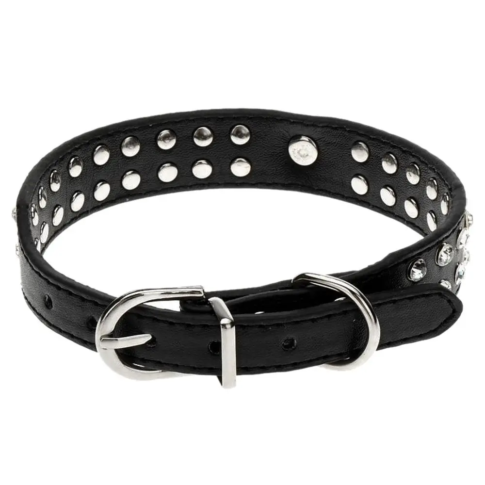 Practical Boutique 1pcs 2 Rows Bling Rhinestone Cat Puppy ...