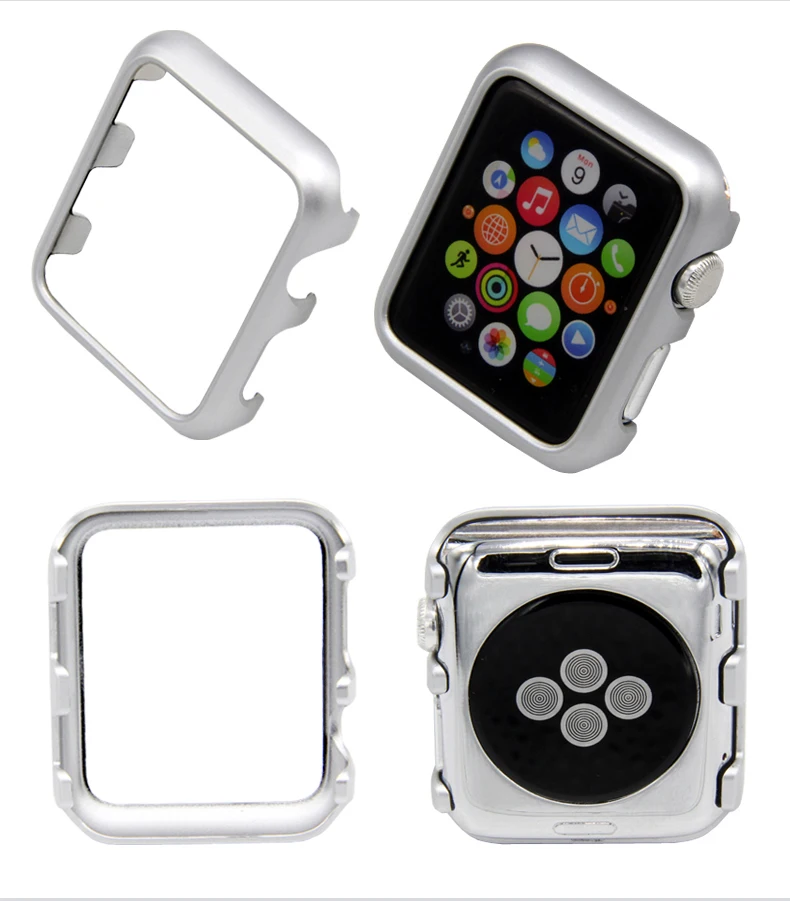 5 цветов Жесткий ПК крышка бампер для Apple Watch чехол серии 3/2/1 защиты оболочки рамка для 38 мм 42 мм iWatch часы полосы