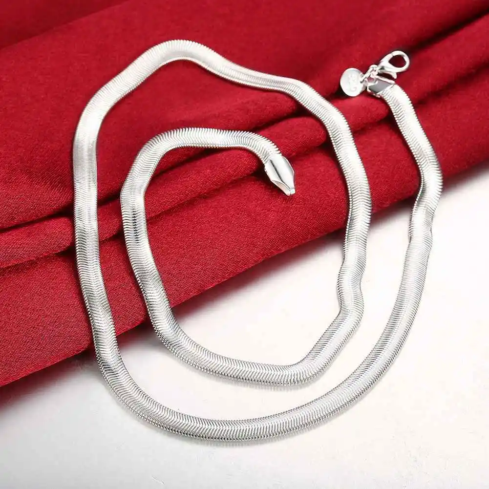 Женское Ожерелье мягкая змея 6 мм 16 18 20 22 24 дюйма|collar women|silver pendantnew 2016 |