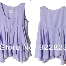 Летние новые женские конфеты цвет шифон оборка Свободный жилет с воланами женские рубашки блузки женская рубашка с оборками