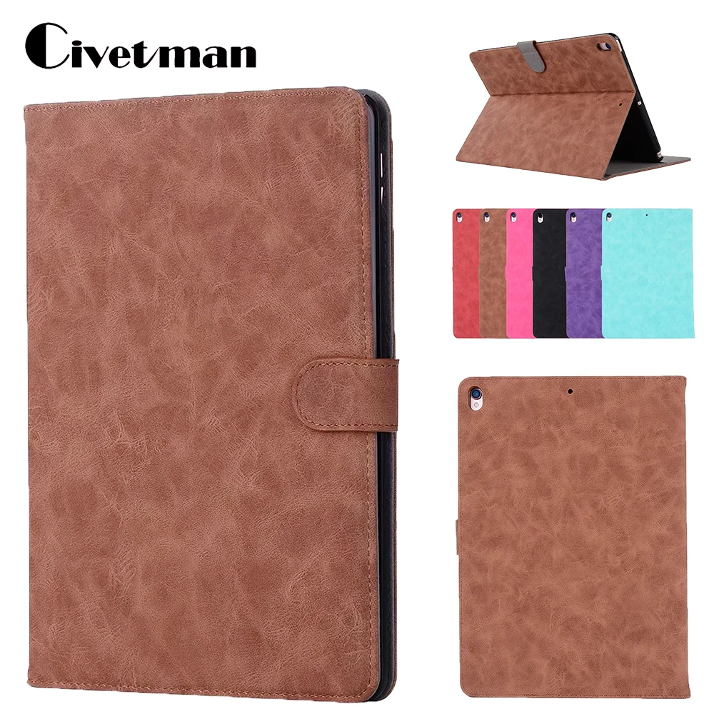 

For iPad pro 10.5 2017 Tablet Case Retro PU Leather Flip Stents Dormancy Stand Cover for Funda iPad Pro 10.5 Wallet Cases
