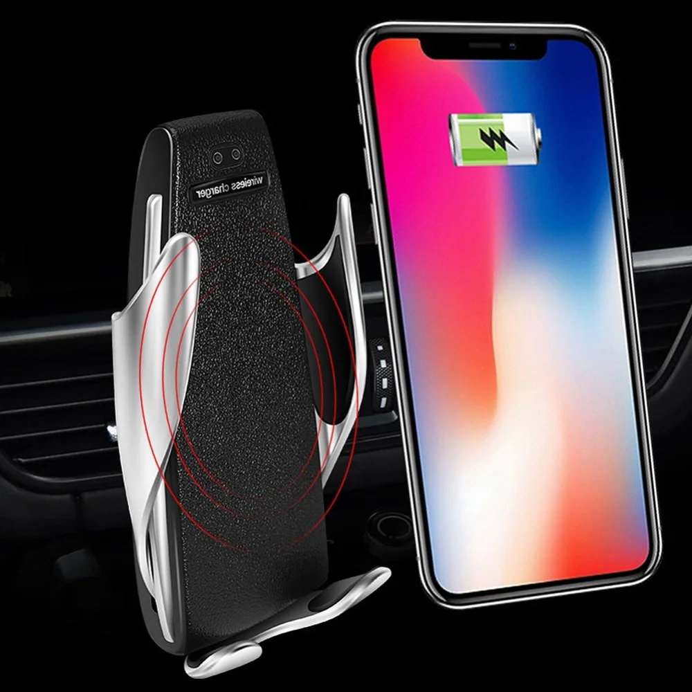 

Newest 10W Qi Car Wireless Charger For iPhone XS X 8 Automatic Clamping Mobile Phone Holder Fast Charging In Car Air Vent Mount