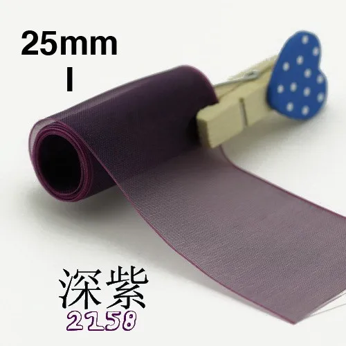 High Quality 25mm Solid Color snow yarn Ribbon Satin Ribbon DIY Manual Riband Bowknot Hair accessories snow yarn belt 10MLot_17