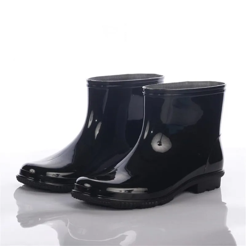 

2019 Spring Summer PVC low Heels Non-slip men Rain Boots Waterproof Size 39-46 Men rainboots S-334