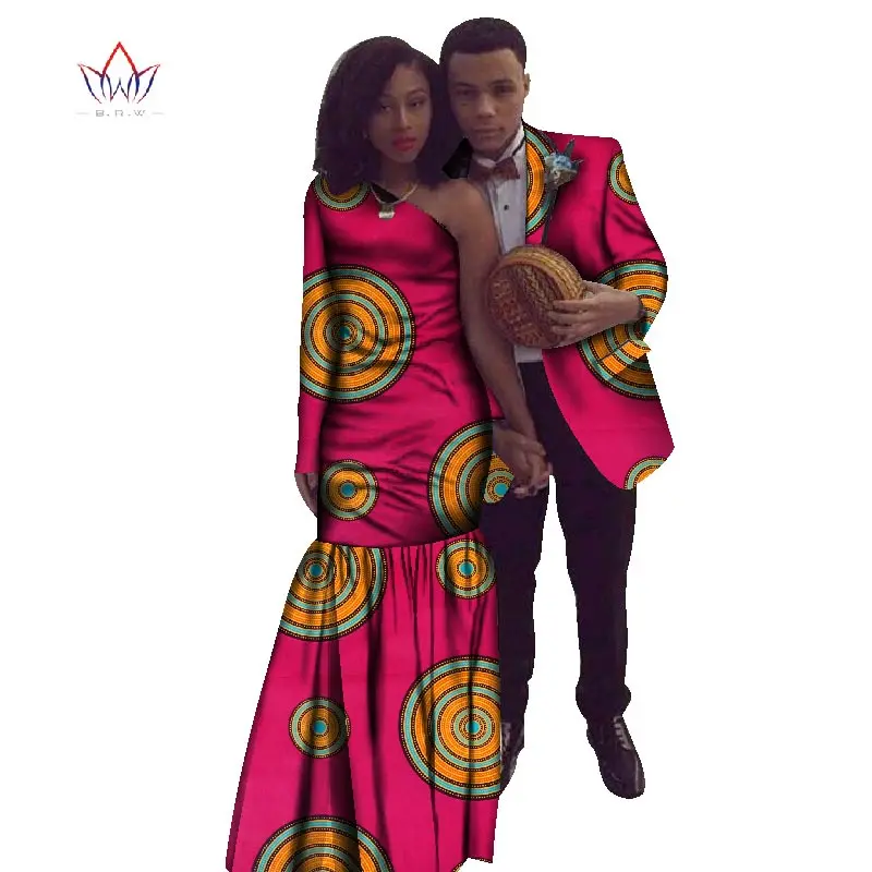 Год Африканский Дашики для wo для мужчин осеннее платье Базен Riche мужской вечерние костюм Русалка партии Vestidos плюс размеры хлопок 4xl BRW WYQ17