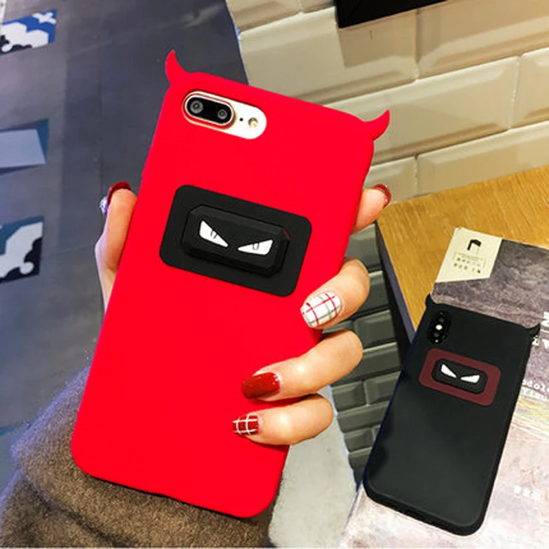 3D Прекрасный маленький дьявол чехол для iPhone 5 5S 5C SE 6 6s 7 8 Plus X Силиконовый