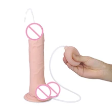 Dildo Sex Toys For Woman 8 inches Big Dick Penis Soft Ejaculation Cock with Ball Sex Product