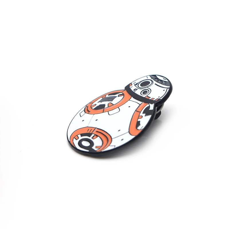 P2597 Dongmanli крутой BB-8 робот эмалированные булавки и броши для женщин и мужчин Нагрудный значок для рюкзака подарки