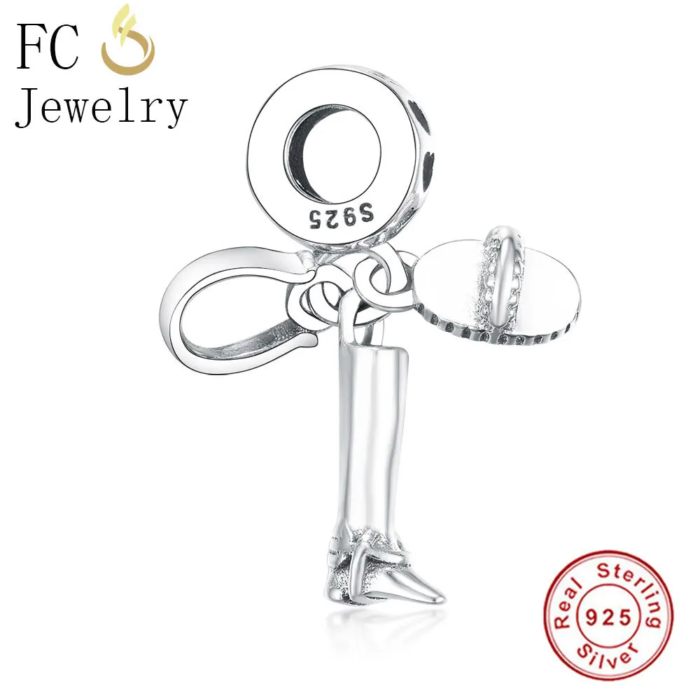

Lucky Pendant Horse Shoe Hanging Bead Charm European Genuine 925 Silver Fit Original Pandora Charms Bracelet DIY Jewelry Making