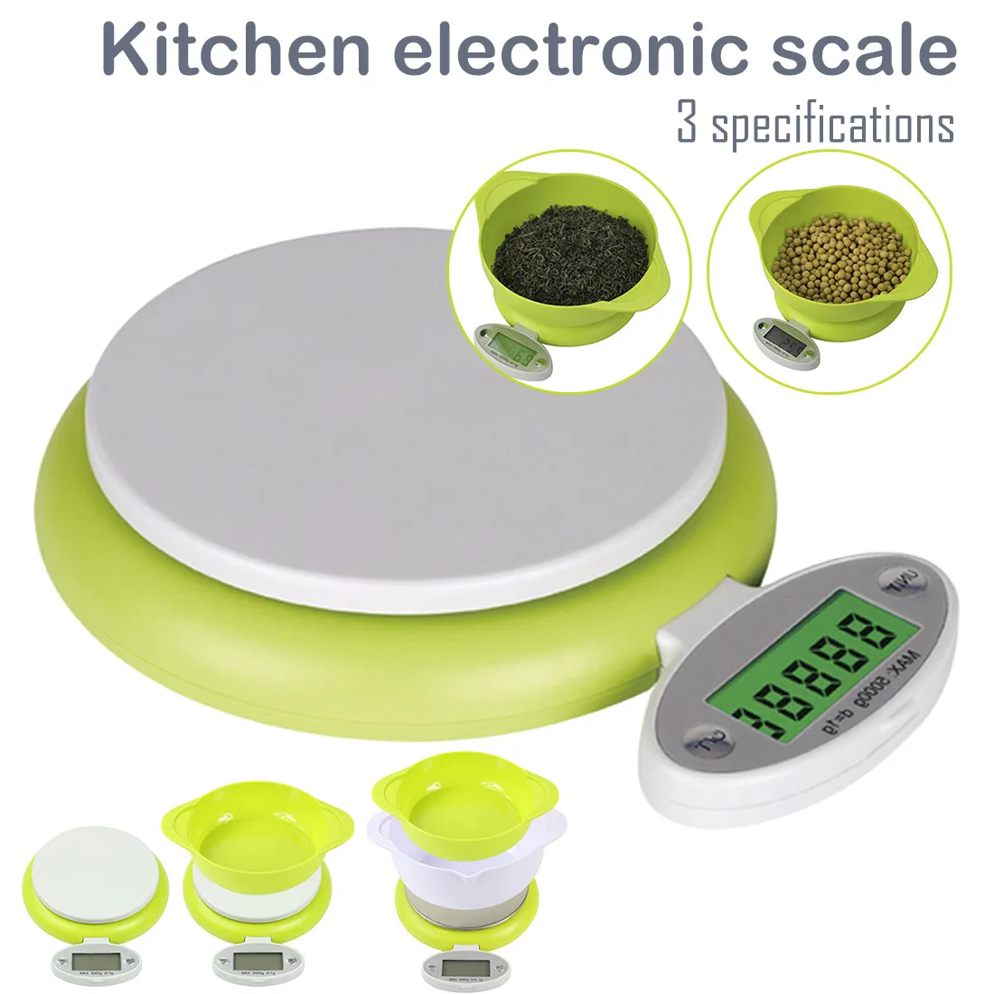 

Kitchen Scales LCD Digital Scale Electronic Steelyard 5KG/1g Digital Weight Scale Kitchen Accessory
