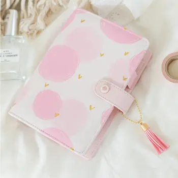 

Lovedoki 2019 Pink Polka Dot Loose Leaf Notebooks and Journals A6 Spiral Planner Personal Diary School Gift Stationery Supplies