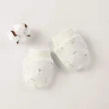 Детские перчатки против царапин, Детские митенки, перчатки для новорожденных из органического хлопка, защита для новорожденных, Хлопковые варежки-царапки