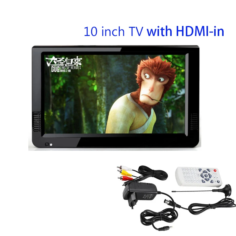 HDMI VGA 2017 NEW Televisions Portable TV 10.2" TFT Portable Multimedia