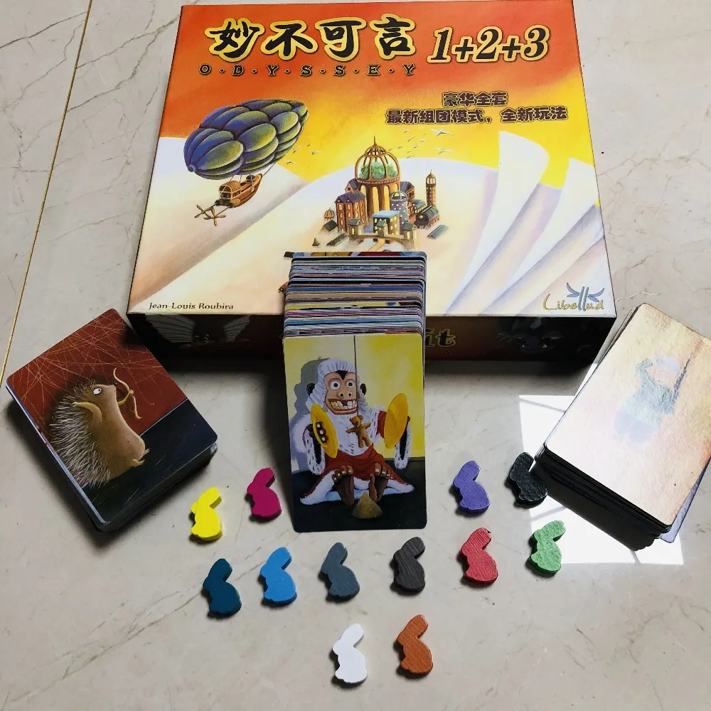 

2019 New Dixit 1+2+3 Party Card Game Wood Rabit Toy for Children Adult Family Table Poker Club Board Game Playing Cartas Desktop