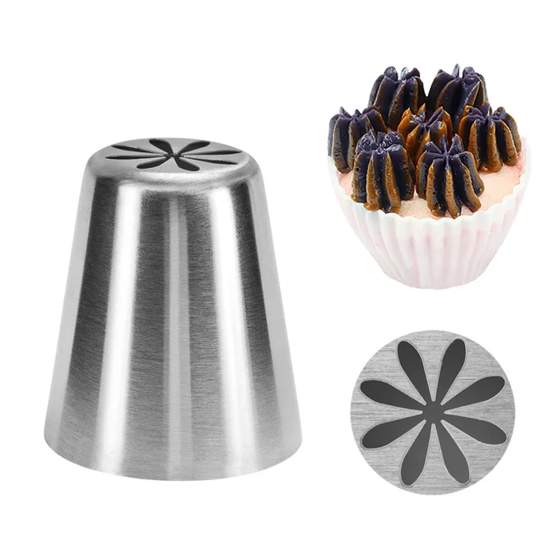 

1PCS VOGVIGO Russian Confectionery Nozzles for Cupcake Icing Piping Nozzles Tips Cake Decorating Tools Cream Pastry Nozzles