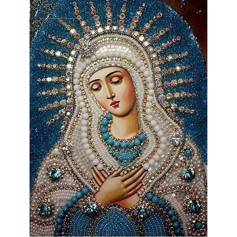 5D DIY алмазная живопись религиозная картина из кристаллов вышивка крестиком Дева