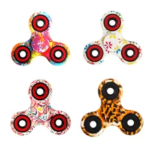6 Colors Tri font b Spinner b font Fidgets Anti Stress Sensory Leopard Fidget font b
