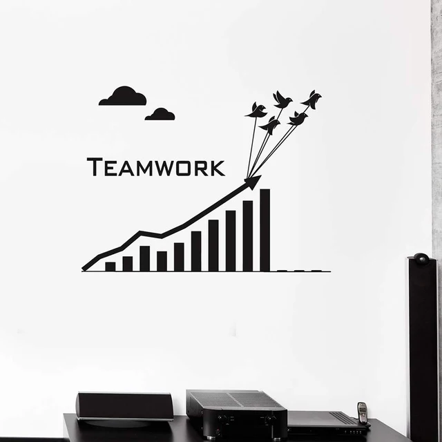 inspire teamwork pattern wall decal bedroom home decor motivational how to inspire teamwork