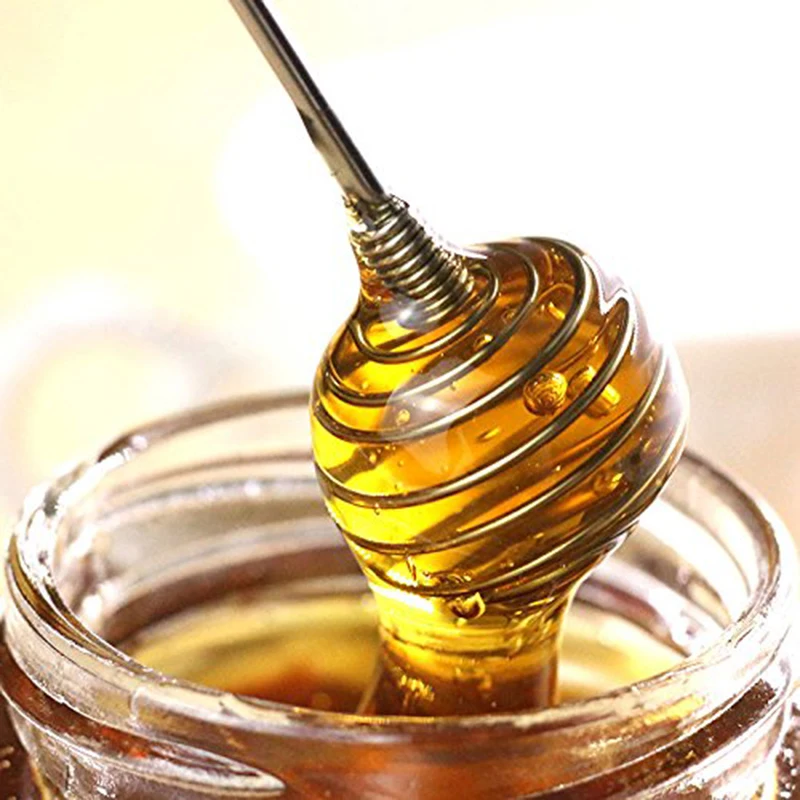 Honey Dipper Spoons Stainless Steel Long Handled Spoon Coffee Blender
