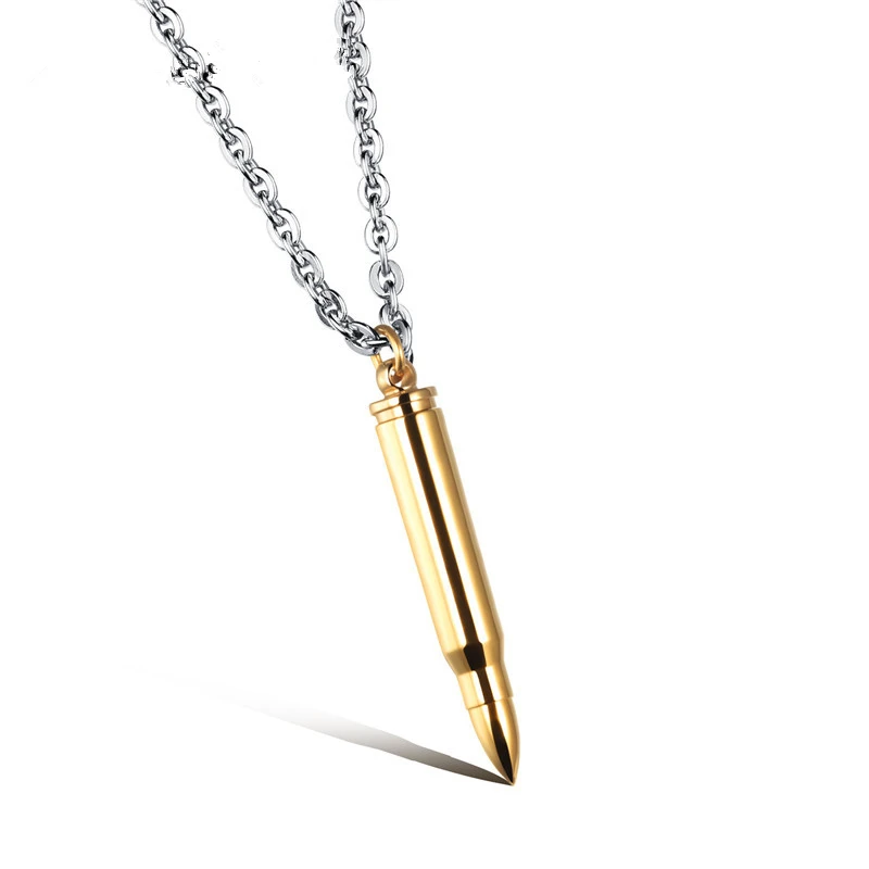 DoreenBeads Stainless Steel Bullet Necklace Pendant Men Jewelry Men's Creative Military Style