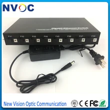 8 волоконных 100 Мбит/с(одиночный режим, дуплекс, 8А сторона 20 км SC порт)+ 2 порта 1000RJ45, евро мощность, неуправляемый Ethernet волоконно-оптический коммутатор