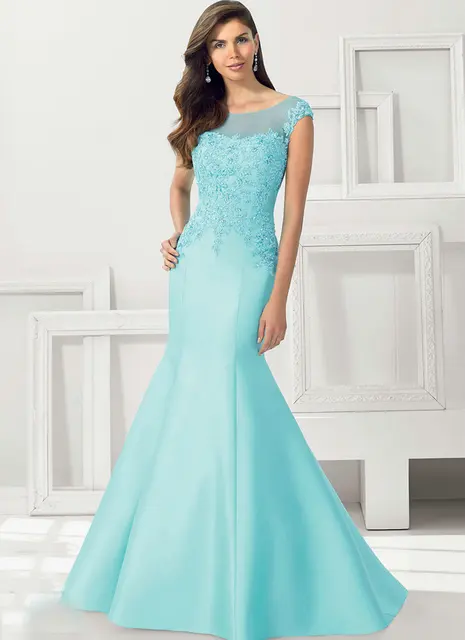 Aqua Mother of the Bride Dress
