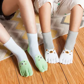 

Kawaii Cute Cartoon Bear Five Toes Socks Kids Socks Girl Boy Children Hosiery Five Fingers Socks