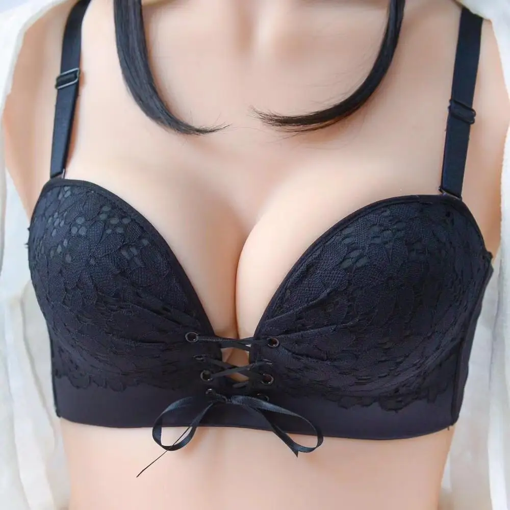 Sexy Strapless Invisible Bra Seamless Underwear Lace Strappy Push Up Bras  Wire-Free Adjusted Women's Intimates
