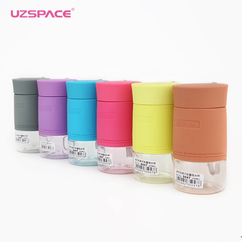 

220ml Cute Water Bottles Lovers Universal Portable Sport My Plastic Fruit Juice Drink Bottle For Water Tritan Drinkware BPA Free