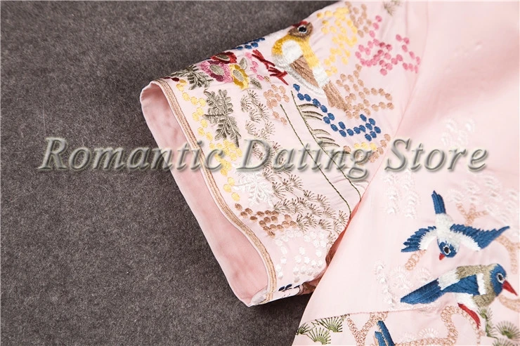 Низкая Luv Летний Новый высокое качество китайское традиционное платье Леди Cheongsam тонкий вышивка мода платье Qipao Женская одежда