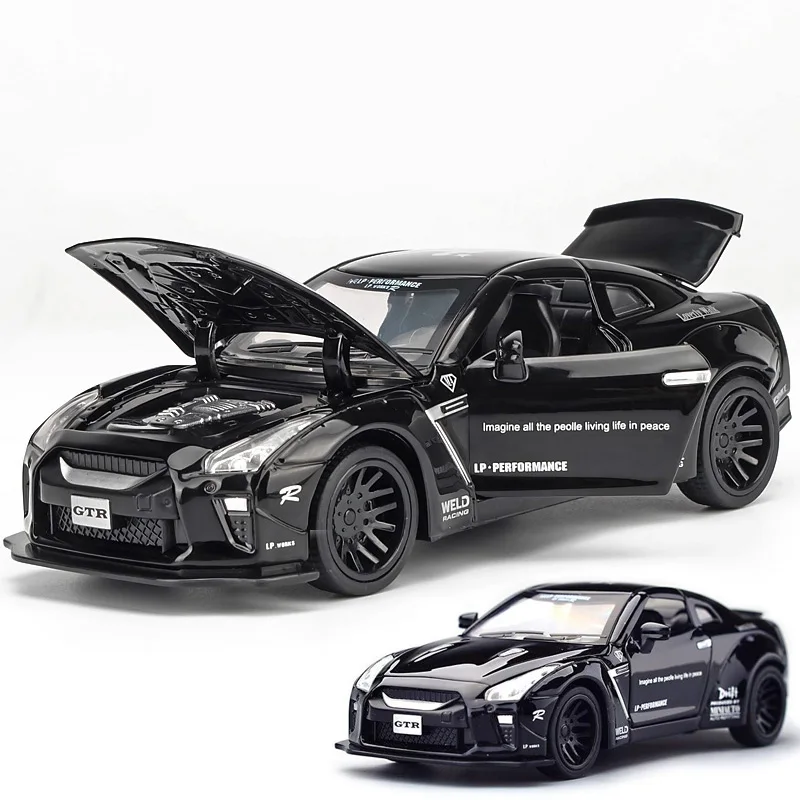 1:32 miniauto Diecast gtr игрушечный автомобиль модель Авто oyuncak игрушки для детей гоночный