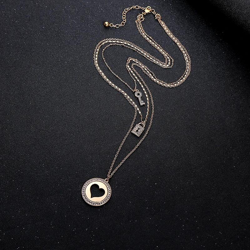 Joolim античное Золотое многослойное ретро ожерелье с сердечным глазом, ожерелье 3 ряда