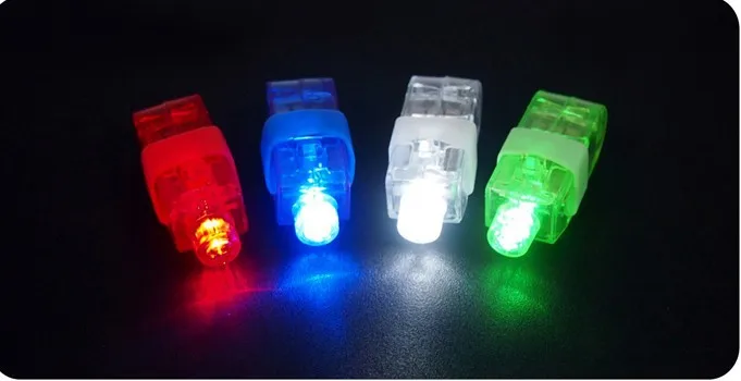 200 шт./лот напалечный светодиодный светильник 4 цветной лазерный лампочка на палец свет для вечерние. День рождения, рождественские украшения игрушки TY01-200