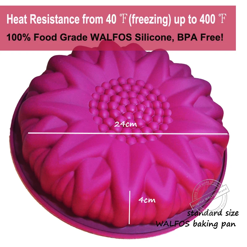 WALFOS большая силиконовая форма для торта искусственная кольца в форме подсолнуха
