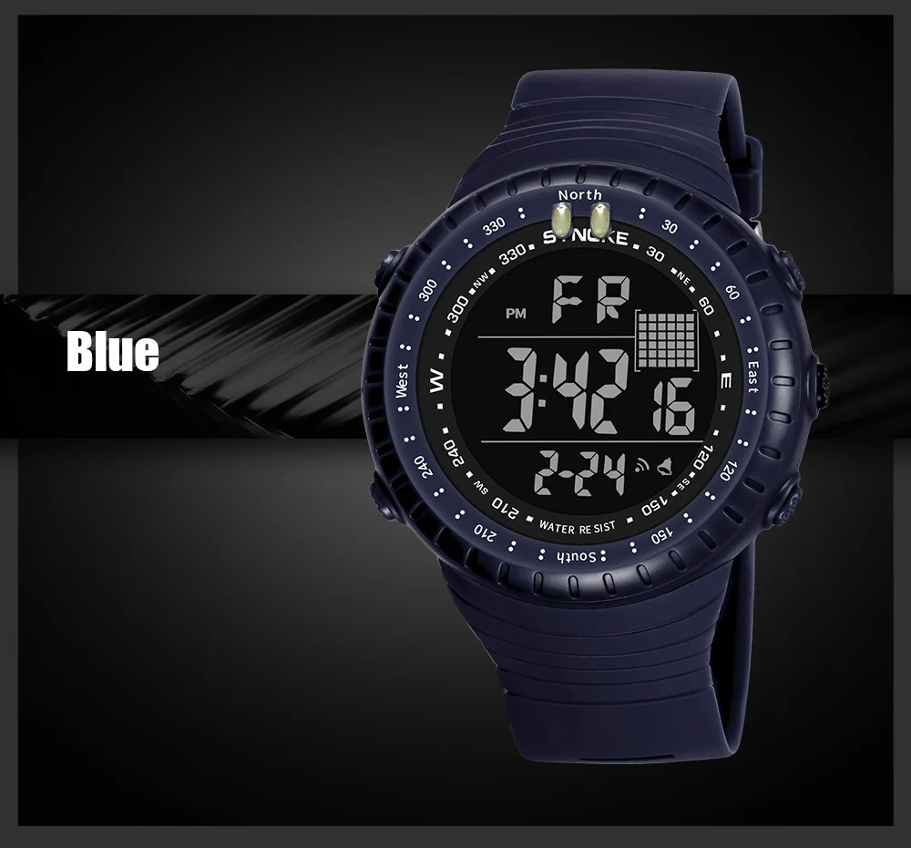 New Fashion Men Sports Watches Men SYNOKE Brand Analog LED Digital Clock Man Military Waterproof Watch Relogio Masculino
