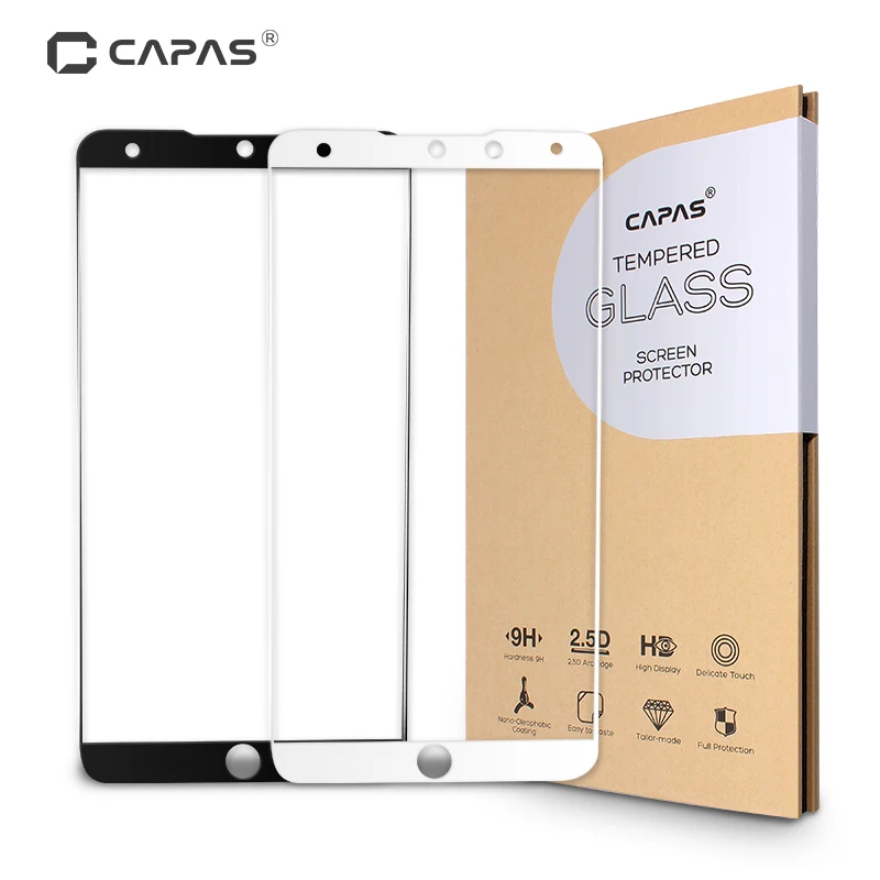 

For Meizu 15 Lite Screen Protector For Meizu M15 Tempered Glass CAPAS Full Coverage 9H LCD Protective Glass Film Screen Guard