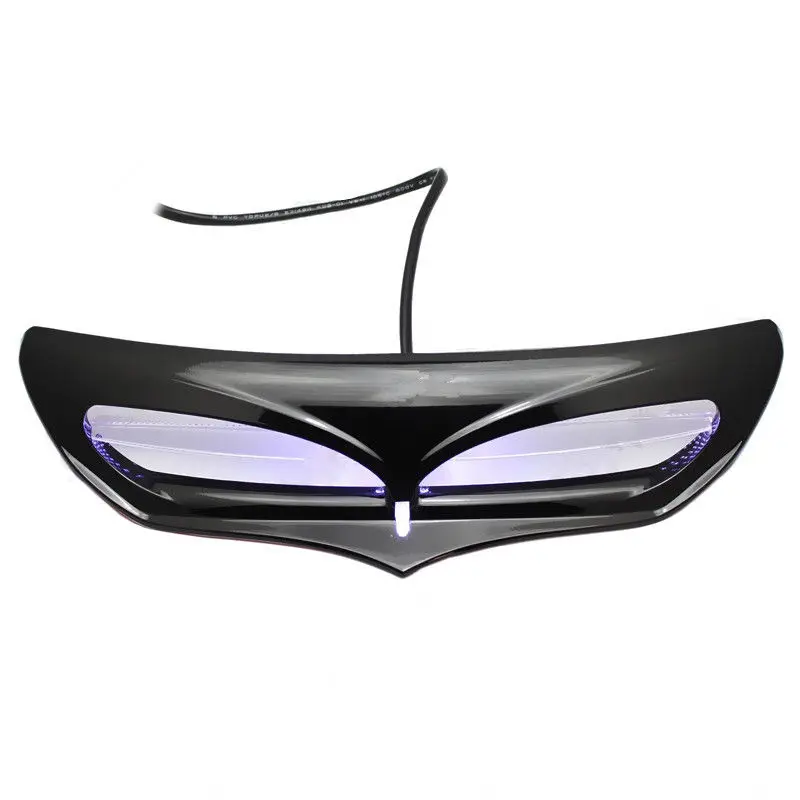 

Black/Chrome Motorcycle Fairing Vent Trim W/ LED Light For Harley Electra Glide FLTRX 14-UP Road Street Glide